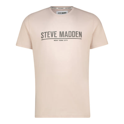 HARRISON CREW NECK LOGO TEE STONE