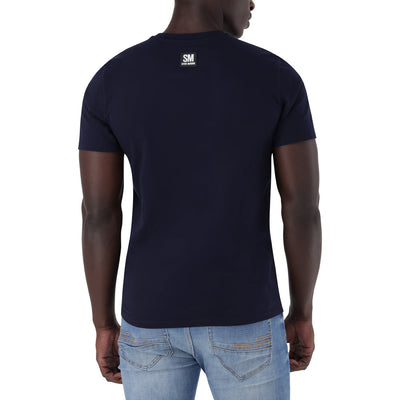 MILO NAVY CREW NECK LOGO TEE
