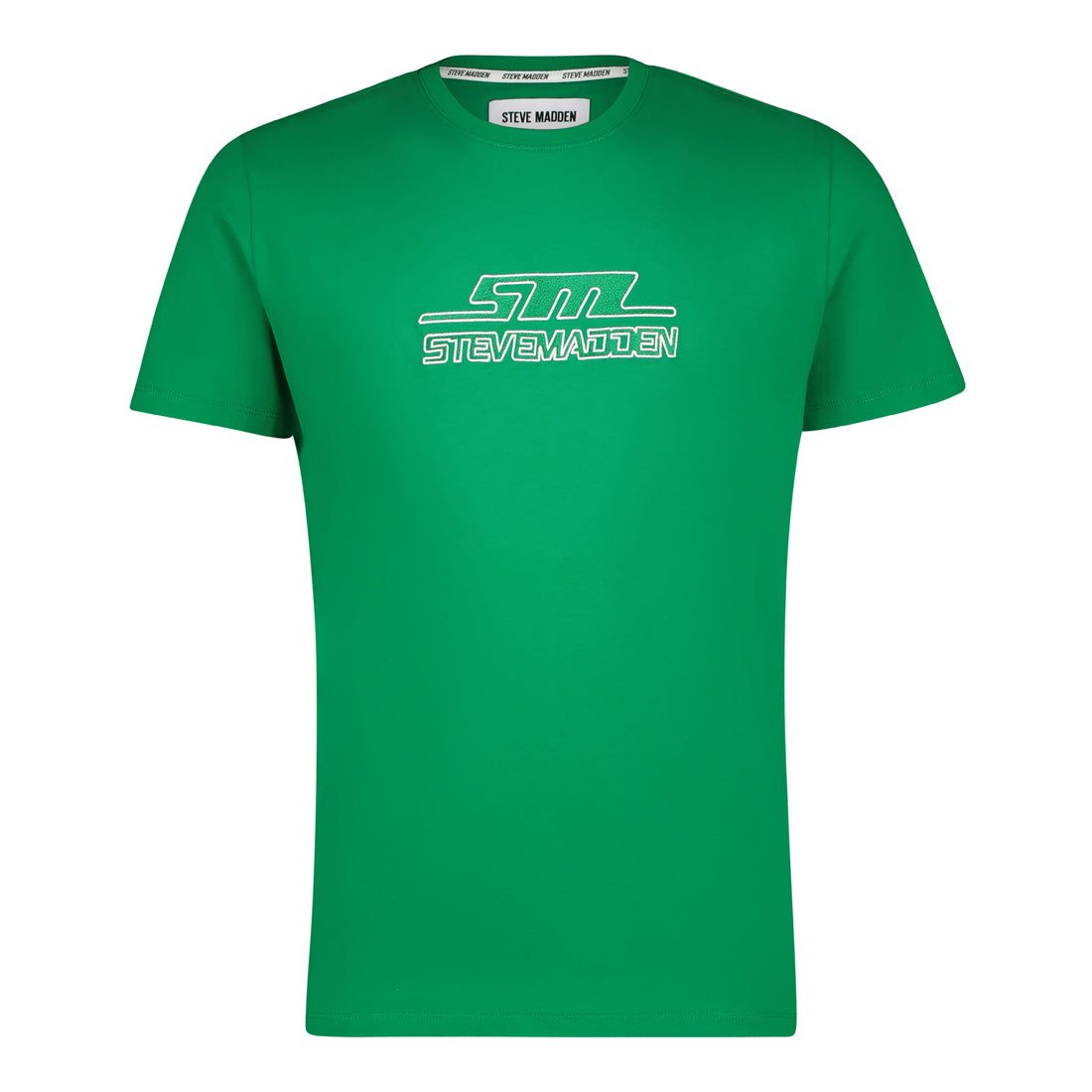 LUCCA GREEN CREW NECK LOGO TEE