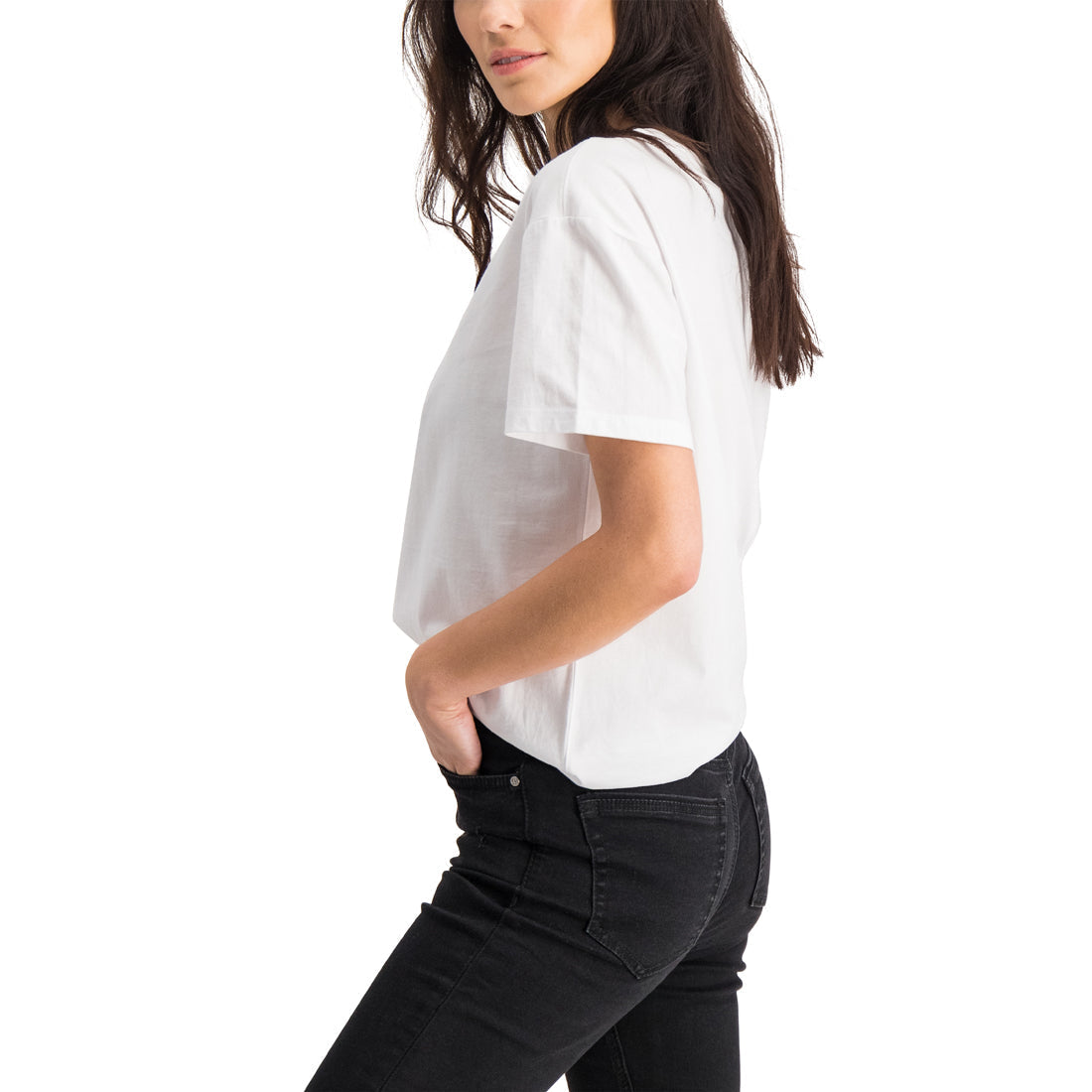 MADISON LADIES KNITTED T-SHIRT WHITE