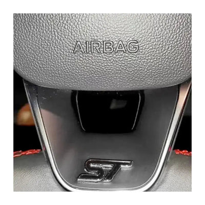 ST Logo - Steering Wheel Metal Badge (Black & Chrome)