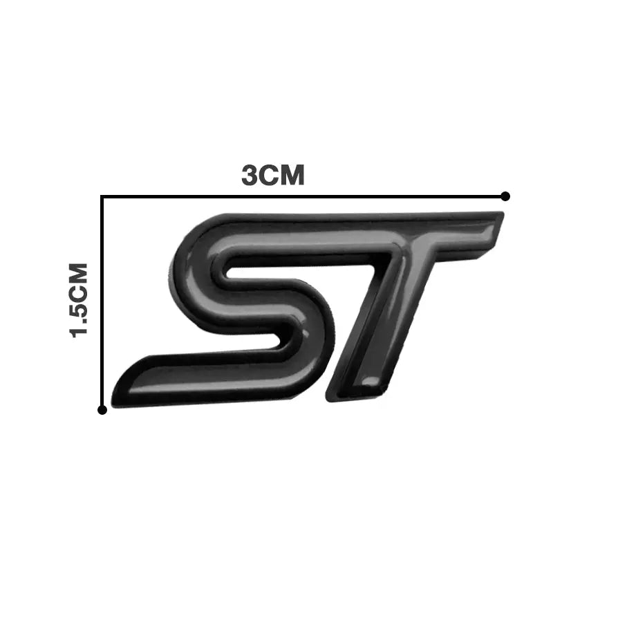 ST Logo - Steering Wheel Metal Badge (Black)