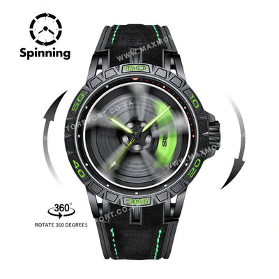 Sports Car Rim Wheel Watch - Audi RS7 Spinning Face