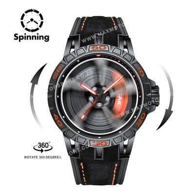 Sports Car Rim Wheel Watch - Audi RS7 Spinning Face