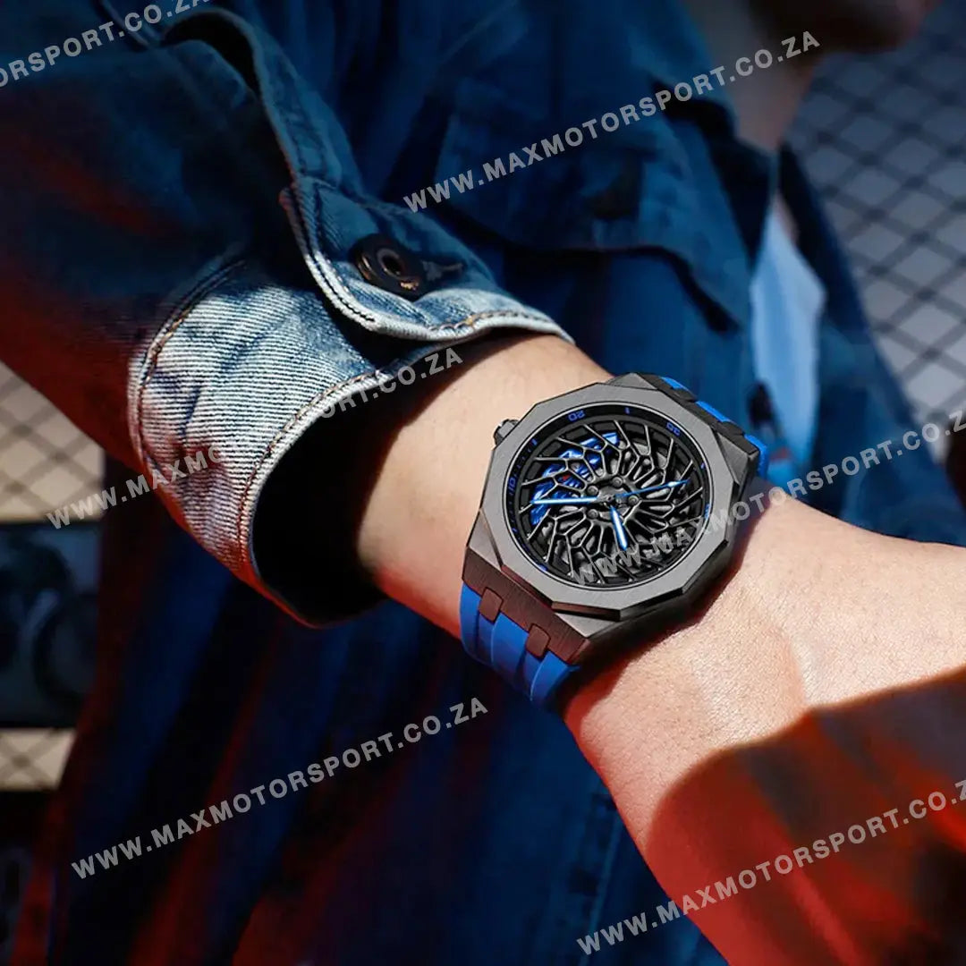Sports Car Rim Wheel Watch - BM i8 Spinning Face