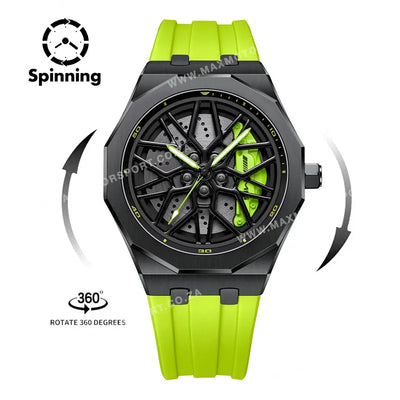 Sports Car Rim Wheel Watch - Benz G55 Spinning Face