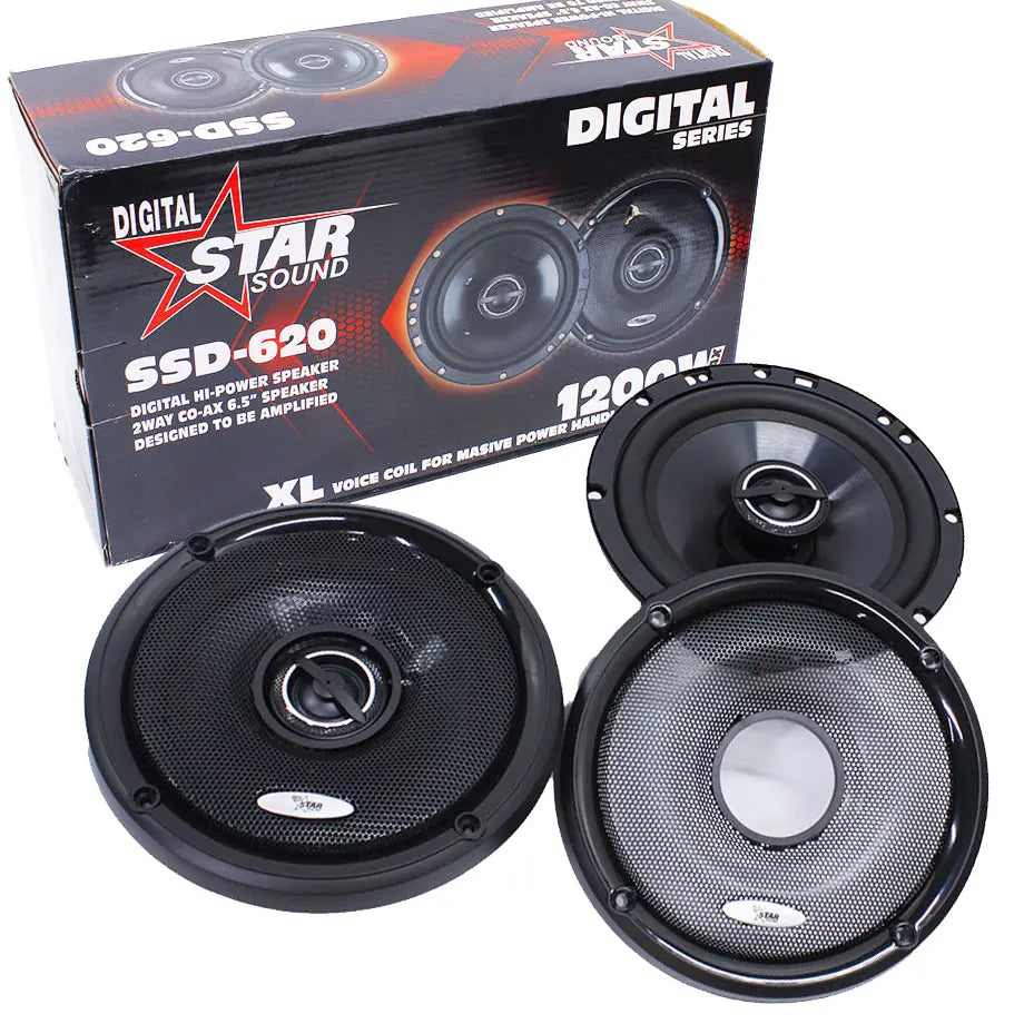 Star Sound SSD-620 Digital Series 6.5″ 2-Way Coaxial Speakers - 80W RMS