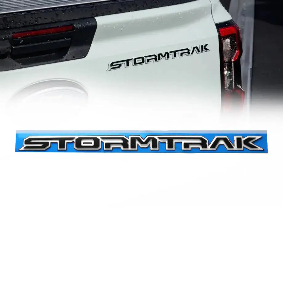 Stormtrak Lettering Badge - (White & Black)