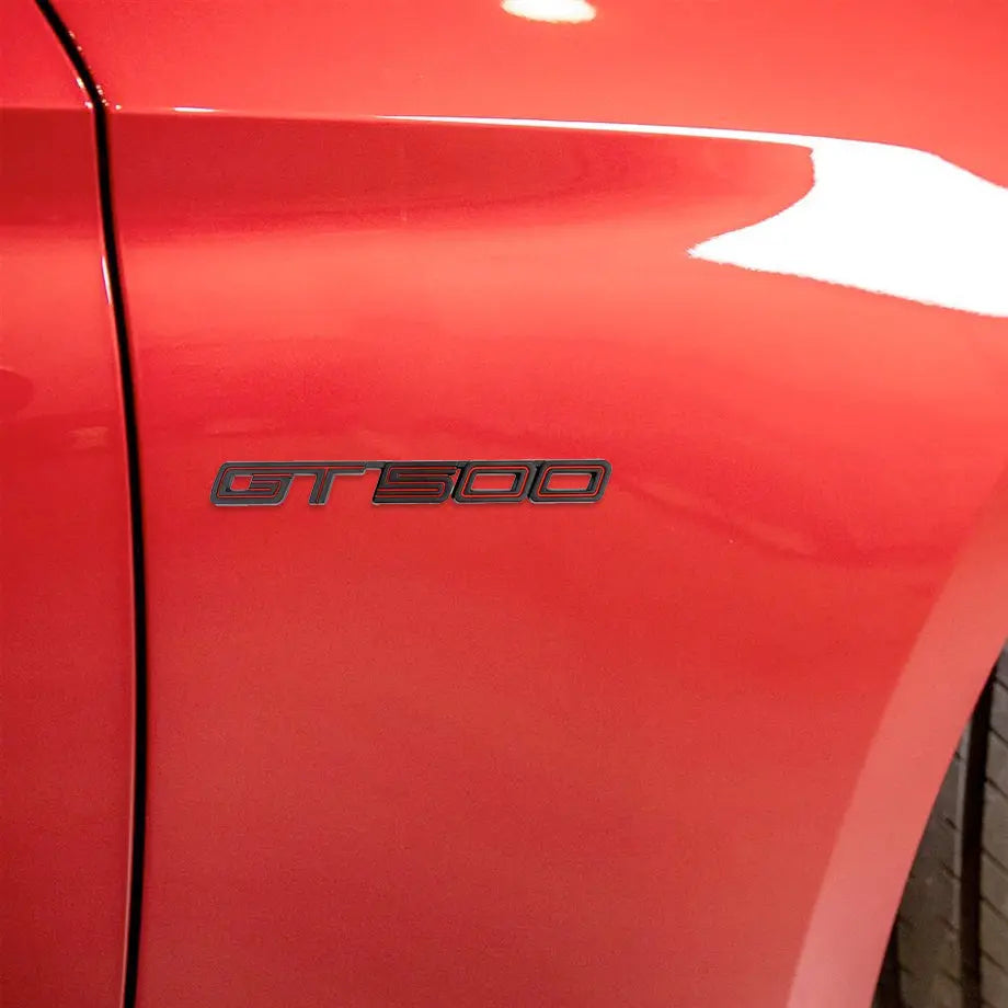 Suitable To Fit - Mustang GT500 Fender Emblem Badge (Black)