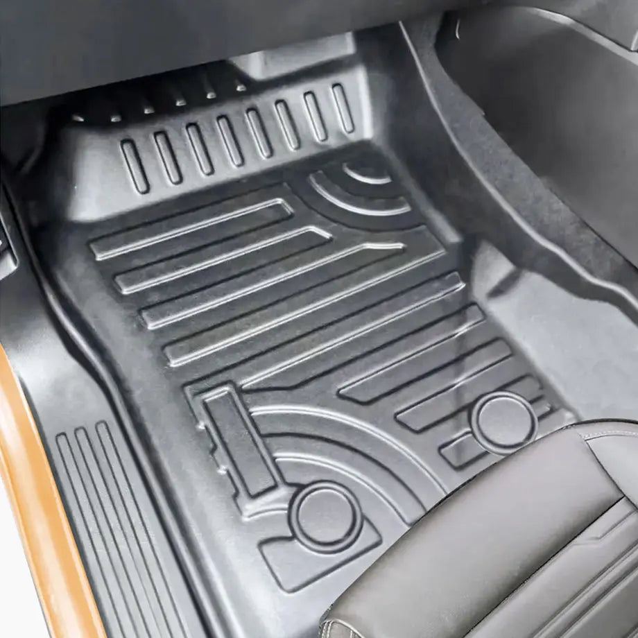 Suitable To Fit - Ranger Next Gen (22-On) Double-Cab Moulded TPE Rubber Floor Mats (3-Piece)