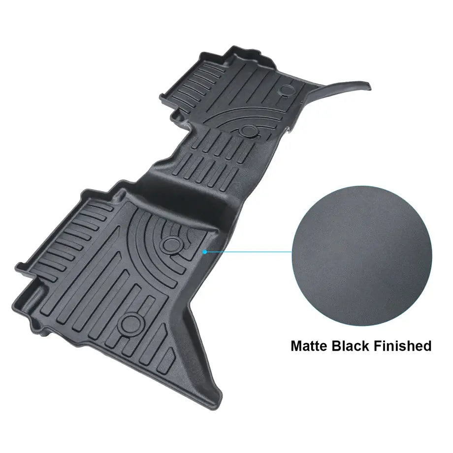 Suitable To Fit - Ranger Next Gen (22-On) Double-Cab Moulded TPE Rubber Floor Mats (3-Piece)