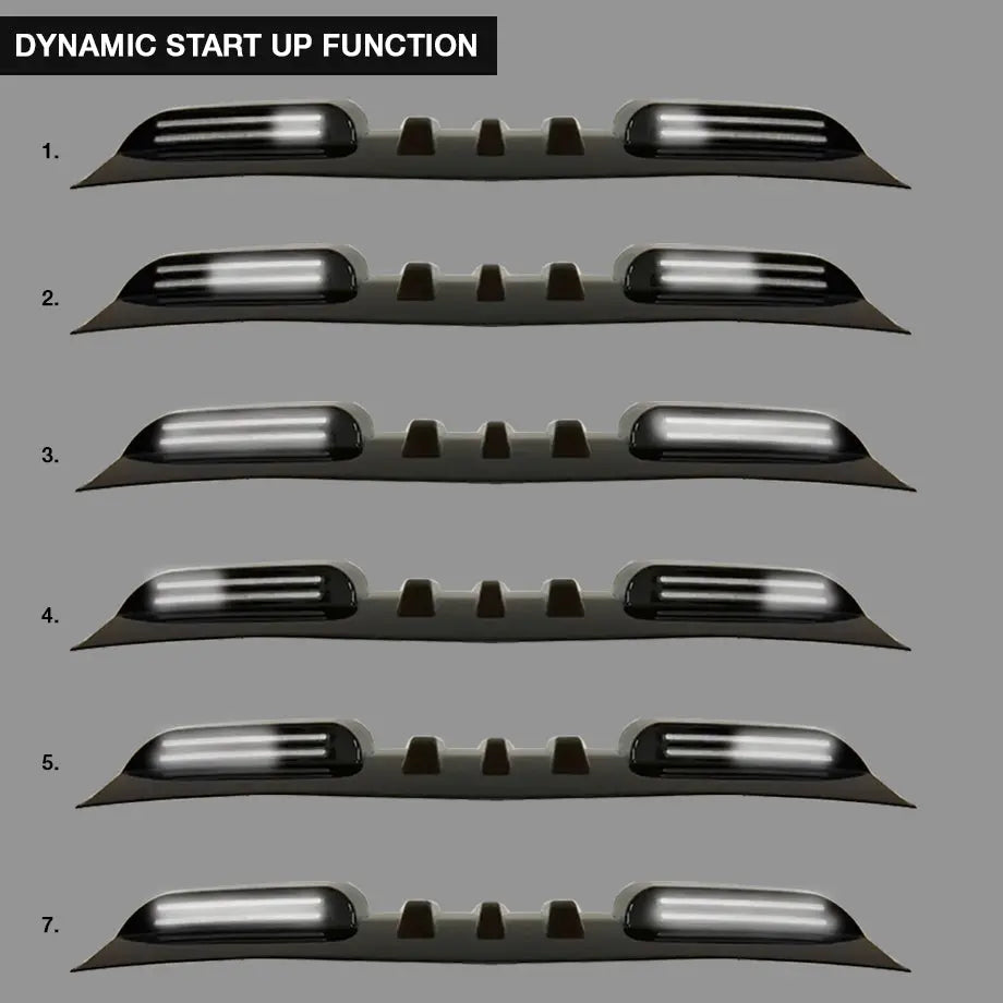 Suitable To Fit - Ranger Next Gen (22-On) Gloss Black Dual Function DRL LED Roof Spoiler Light