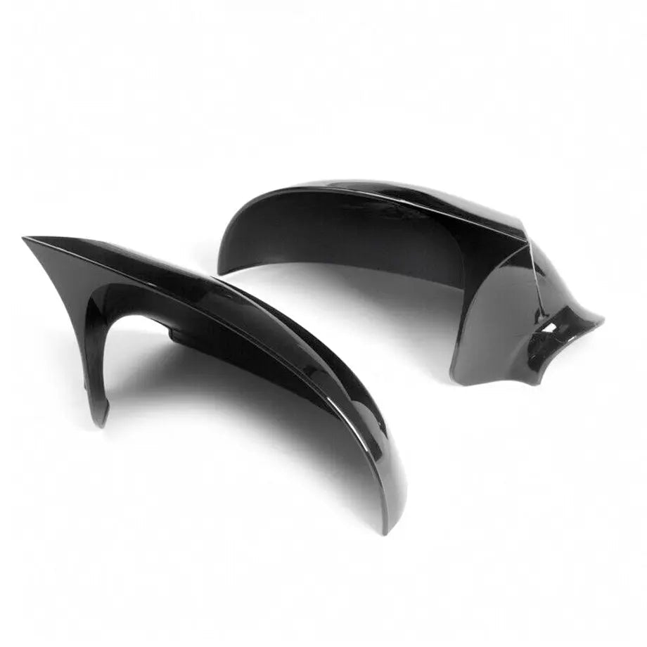 Suitable To Fit - VW Golf 5 Gloss Black Wing Style Stick-On Mirror Covers (03-09)
