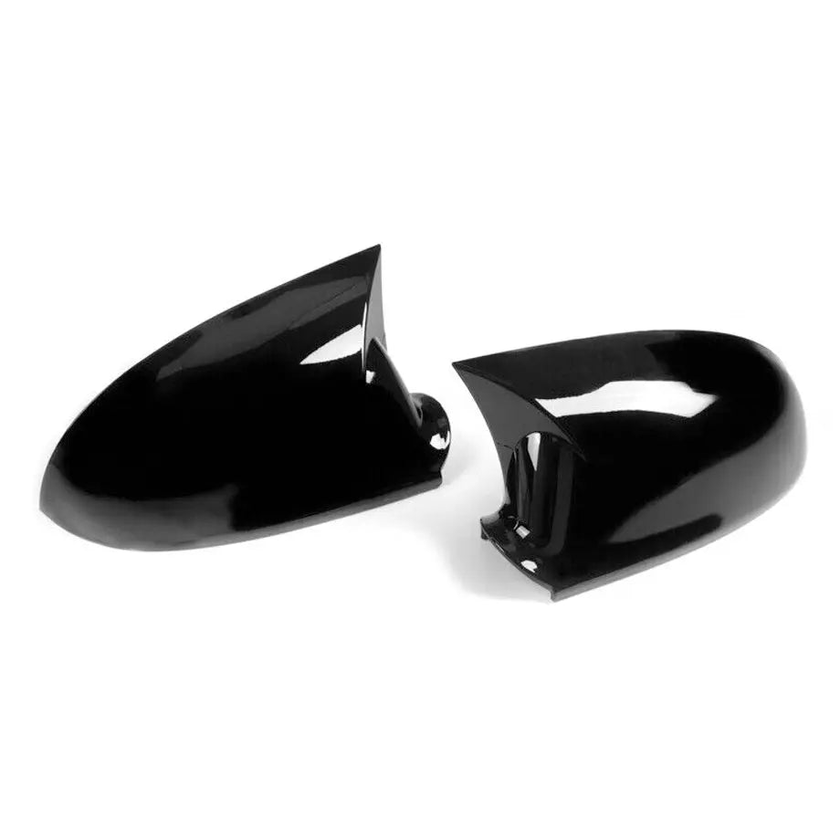 Suitable To Fit - VW Golf 5 Gloss Black Wing Style Stick-On Mirror Covers (03-09)