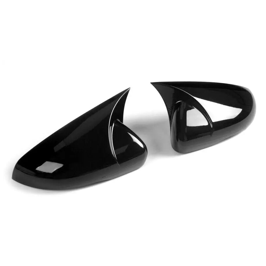 Suitable To Fit - VW Golf 6 Gloss Black Wing Style Stick-On Mirror Covers