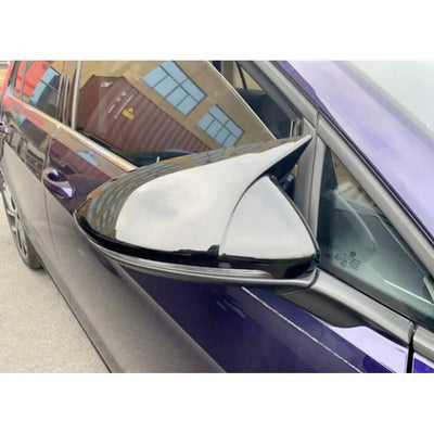 Suitable To Fit - VW Golf 7 / 7.5 Gloss Black Wing Style Stick-On Mirror Covers