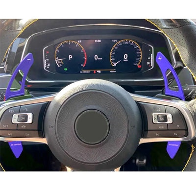 Suitable To Fit - VW Golf 7 GTI / R Aluminium Paddle Shift Extensions (Blue)