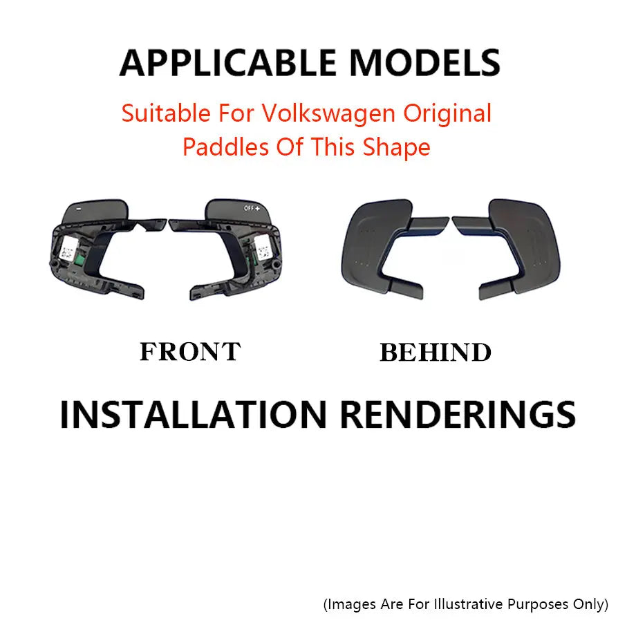 Suitable To Fit - VW Golf 7 GTI / R Aluminium Paddle Shift Extensions (Red)