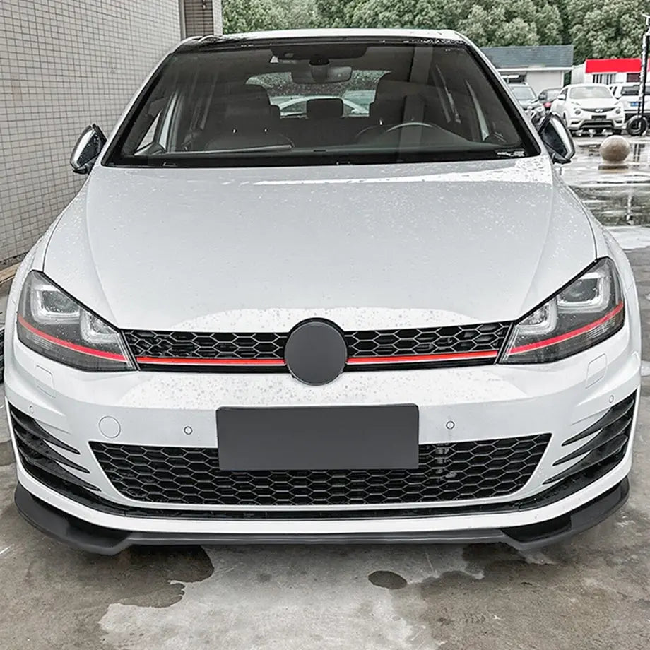 Suitable To Fit - VW Golf 7 GTI Gloss Black Kersher Style 3-Piece Front Spoiler