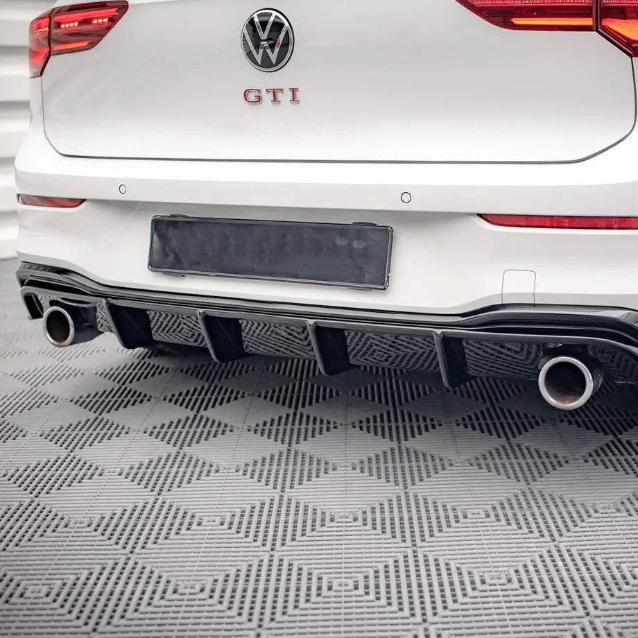 Suitable To Fit - VW Golf 8 GTI Maxton V1-Style Gloss Black Diffuser