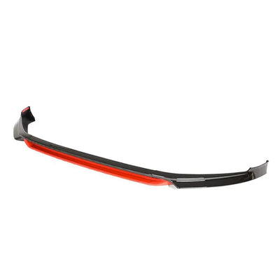 Suitable To Fit - VW Golf 8 Gloss Black With Red 3-Piece Front Spoiler