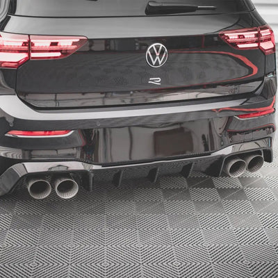 Suitable To Fit - VW Golf 8R Maxton V2-Style Gloss Black Diffuser
