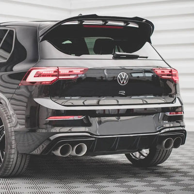 Suitable To Fit - VW Golf 8R Maxton V2-Style Gloss Black Diffuser