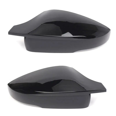 Suitable To Fit - VW Polo 6 Gloss Black Wing Style Clip-On Mirror Covers (10-On)