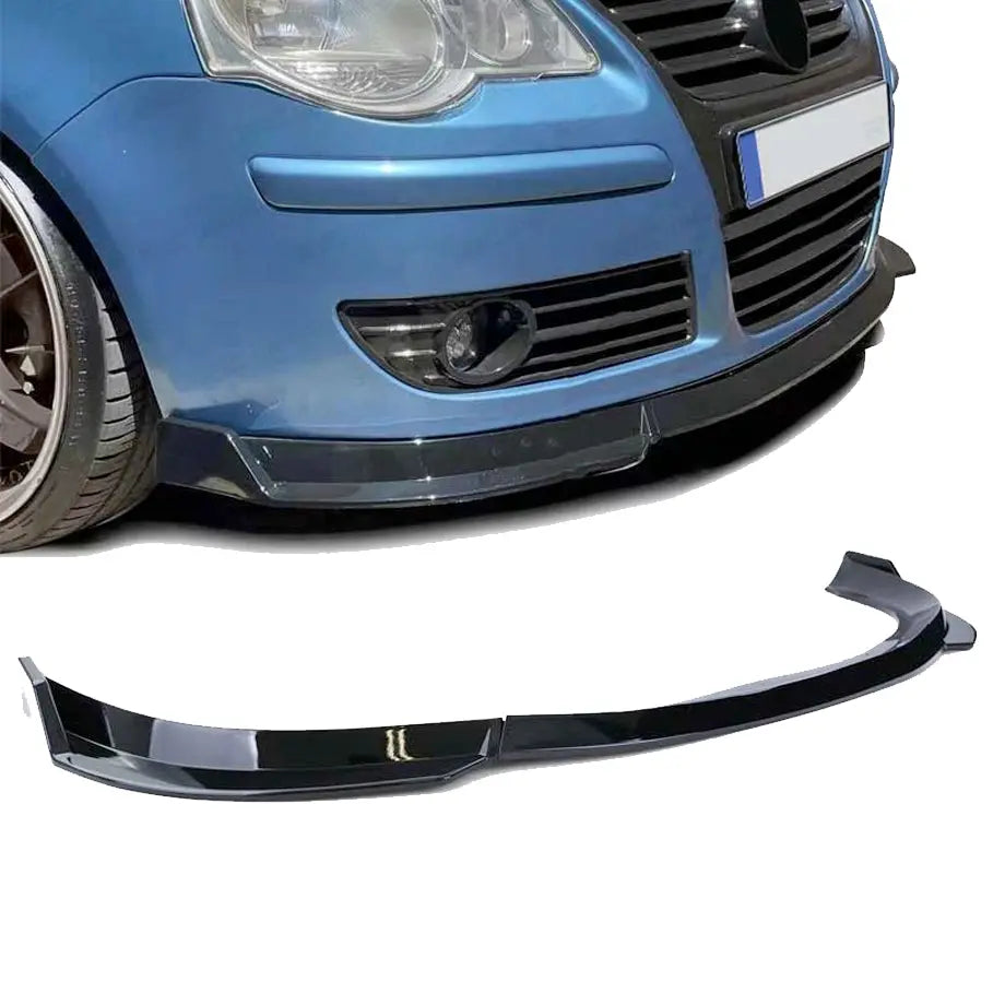 Suitable To Fit - VW Polo 9N3 (05-09) Gloss Black 3-Piece Front Spoiler