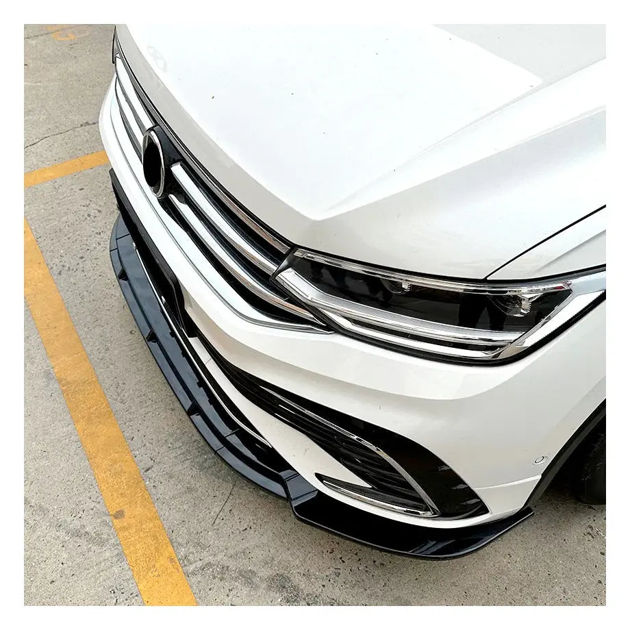 Suitable To Fit - VW Tiguan R / R-Line (21-On) Gloss Black 3-Piece Front Spoiler
