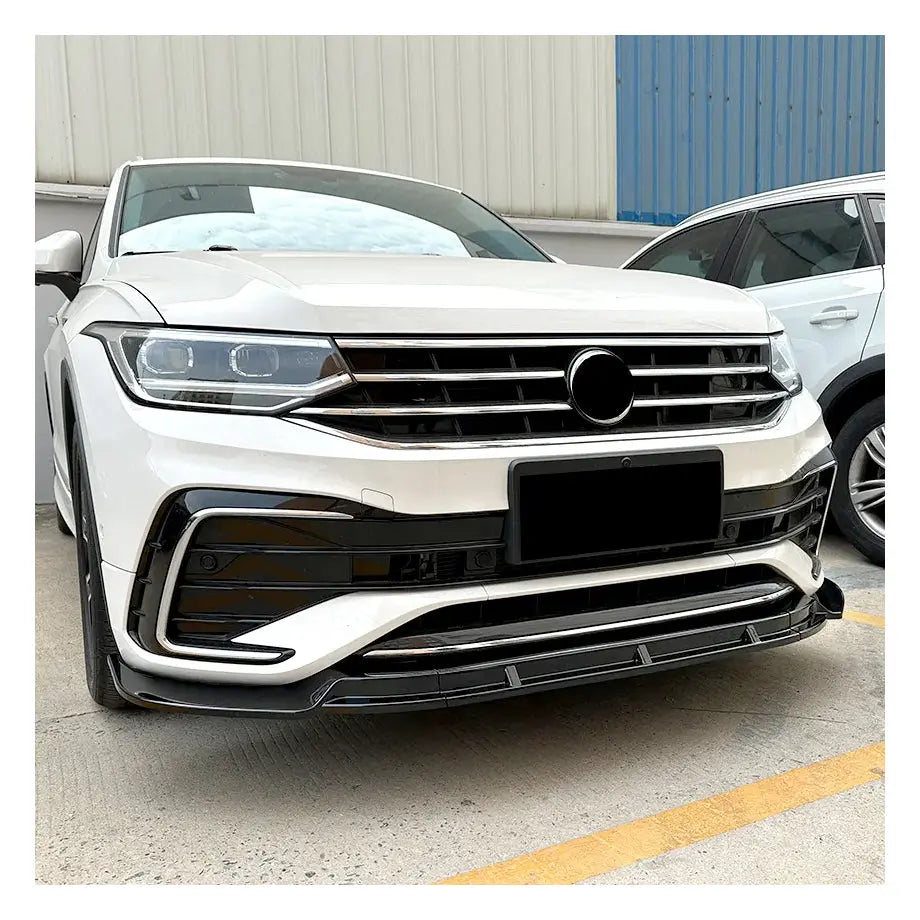 Suitable To Fit - VW Tiguan R / R-Line (21-On) Gloss Black 3-Piece Front Spoiler