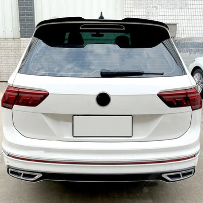 Suitable To Fit - VW Tiguan R / R-Line (21-On) Maxton Style Gloss Black Roof Spoiler Extension