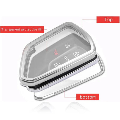 Suitable To Fit- VW Golf 8 Soft Shell Key Case Cover - Blue