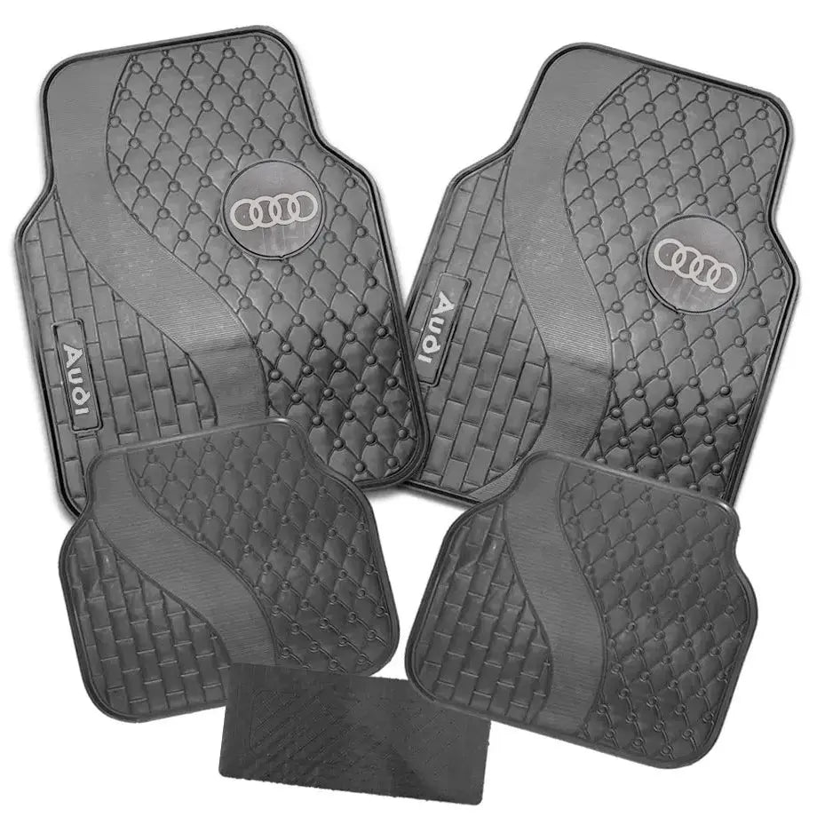 Suitable To Fit - Audi 5-Piece Rubber Car Mats (Grey)