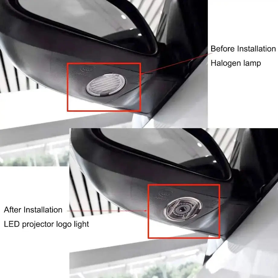 Suitable To Fit - Everest (15-20) Side Mirror LED Projector Puddle Light With Logo