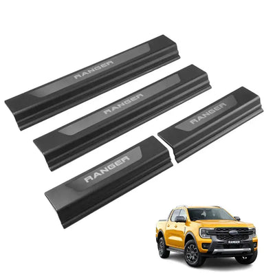 Suitable To Fit - Ranger Next Gen (22-On) Matte Black Door Sill With Ranger Logo
