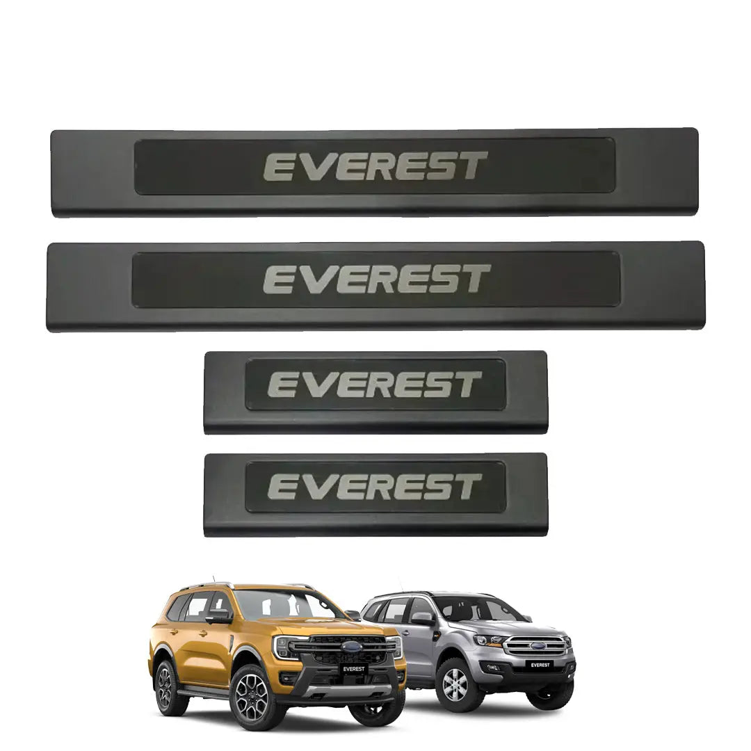Suitable To Fit - Everest (15-On) Matte Black Door Sill With Logo