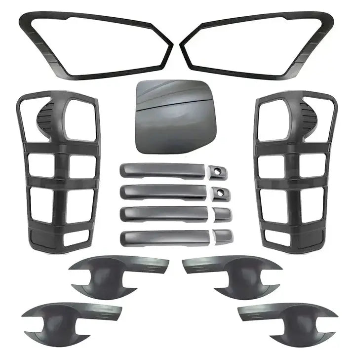 Suitable To Fit - Isuzu D-Max (17-21) Matte Black Accessories Kit (17-Piece)