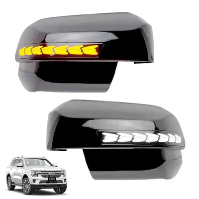 Suitable To Fit - Next Gen Everest (22-On) Gloss Black Sequential LED Mirror Covers