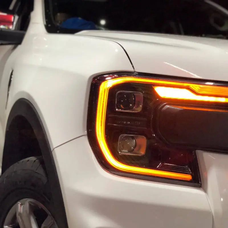 Suitable To Fit - Ranger Next Gen (22-On) OEM Wildtrak Style DRL LED Dual Projector Upgrade Headlights