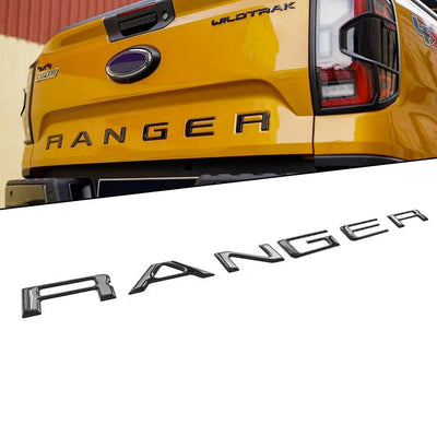 Suitable To Fit - Ranger Next Gen 3D Raised Tailgate Lettering Badge Kit (Black)