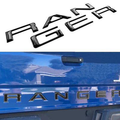 Suitable To Fit - Ranger Next Gen 3D Raised Tailgate Lettering Badge Kit (Black)