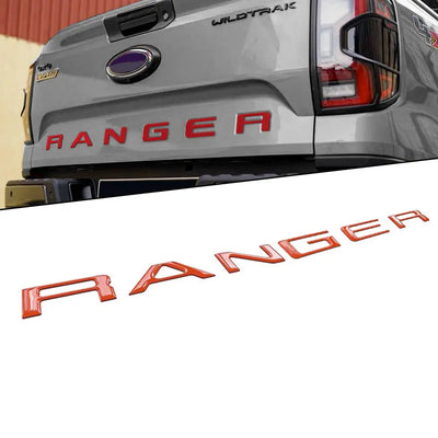 Suitable To Fit - Ranger Next Gen 3D Raised Tailgate Lettering Badge Kit (Red)