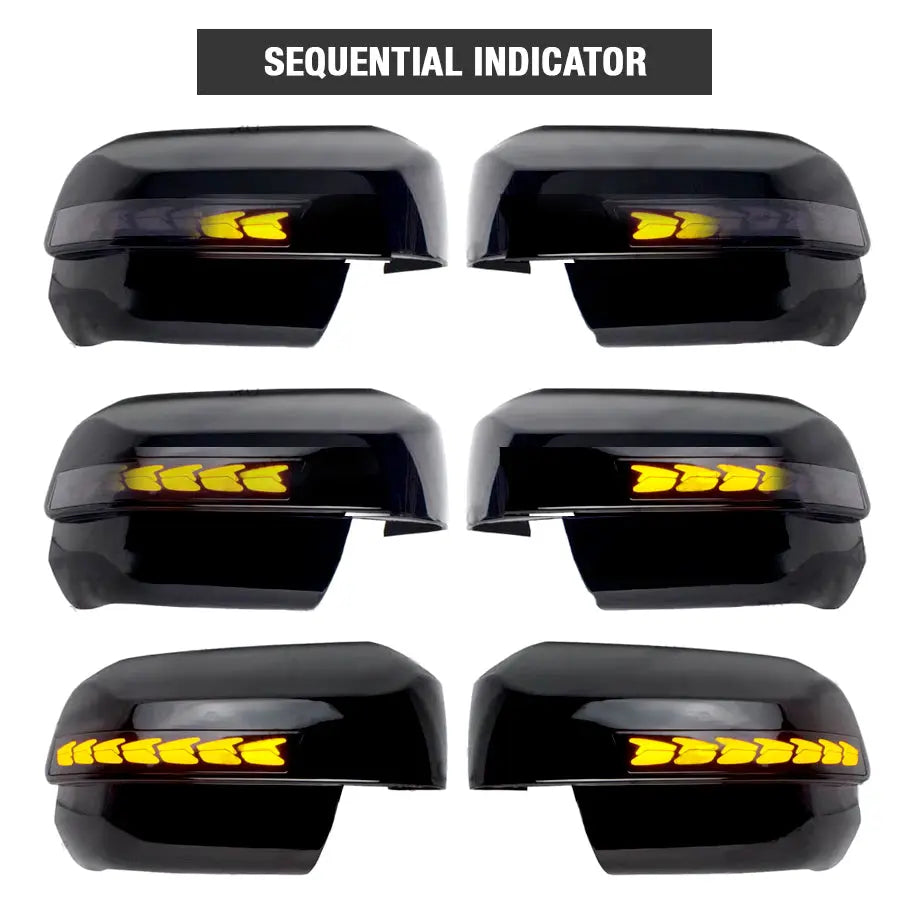 Suitable To Fit - Ranger Next Gen (22-On) Gloss Black Sequential LED Mirror Covers