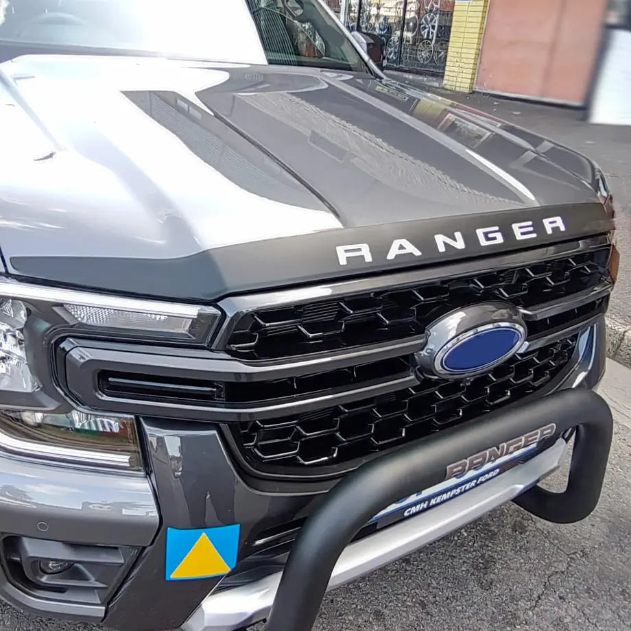 Suitable To Fit -  Ranger Next Gen (22-On) Matte Black Bonnet Guard With Ranger Lettering