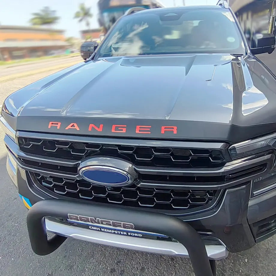 Suitable To Fit -  Ranger Next Gen (22-On) Matte Black Bonnet Guard With Ranger Lettering