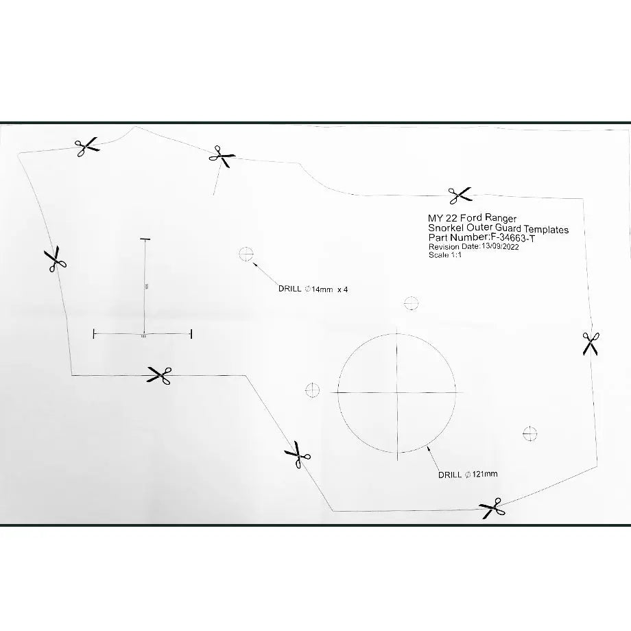Suitable To Fit - Ranger Next Gen (22-On) Plastic Air Intake Snorkel