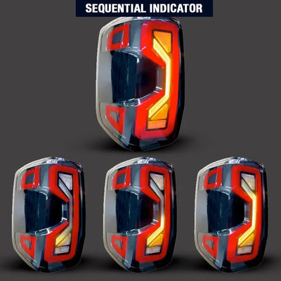 Suitable To Fit - Ranger Next Gen (22-On) Smoked Black Raptor Style LED Tailights