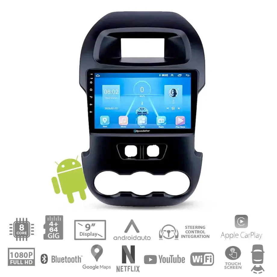 Suitable To Fit Ranger T6 (12-15) - 9 Inch Roadstar Android Entertainment & GPS System