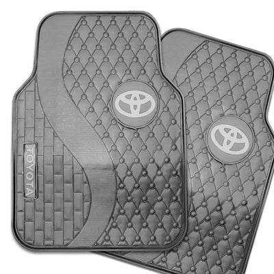 Suitable To Fit - Toyota 5-Piece Rubber Car Mats (Grey)
